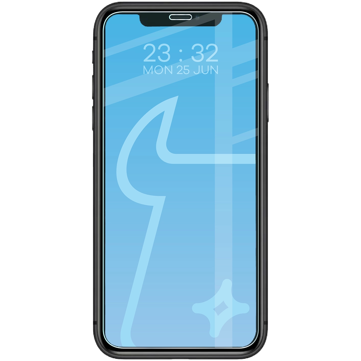 Telefon z nałożonym szkłem Bizon Glass Clear Duo do Apple iPhone 11 / Apple iPhone Xr