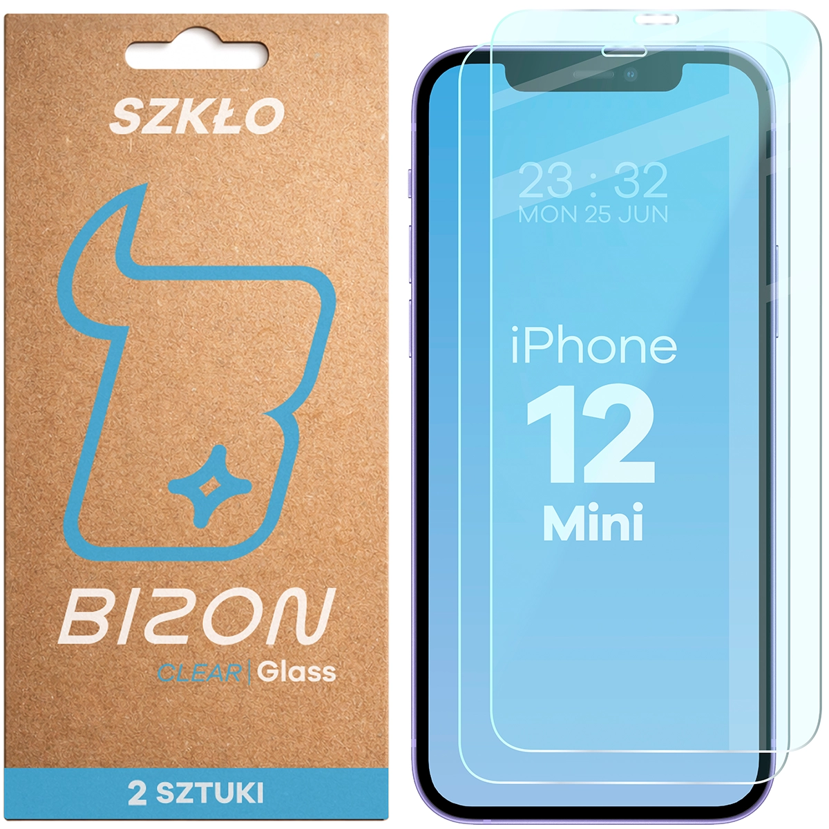 Szkło hartowane Bizon Glass Clear Duo do Apple iPhone 12 Mini