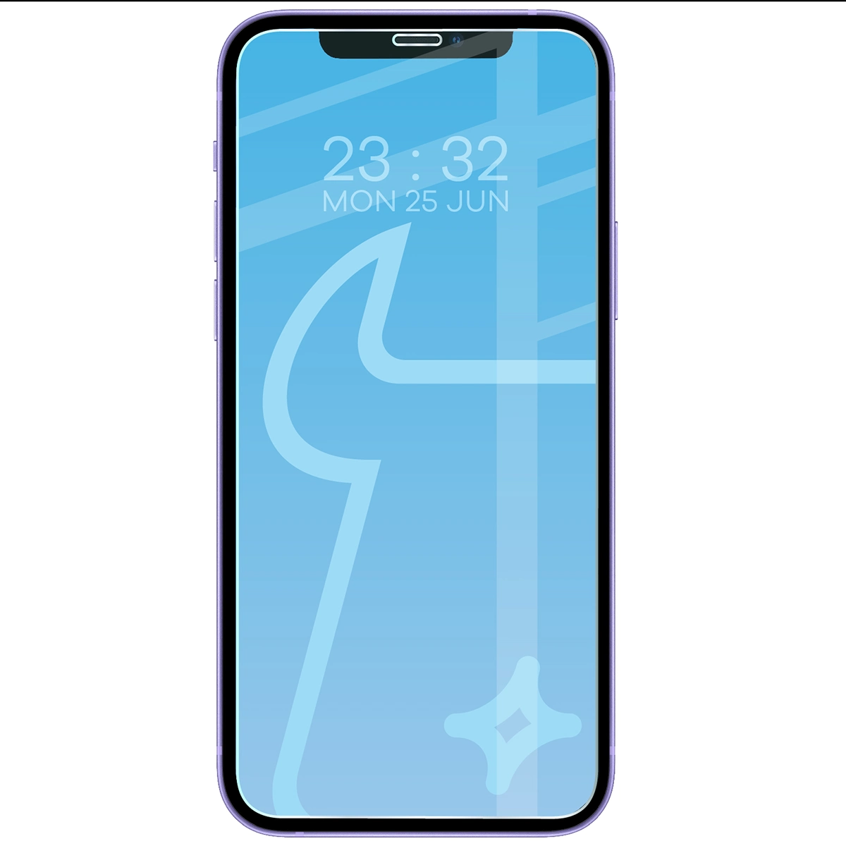 Telefon z nałożonym szkłem Bizon Glass Clear Duo do Apple iPhone 12 Mini