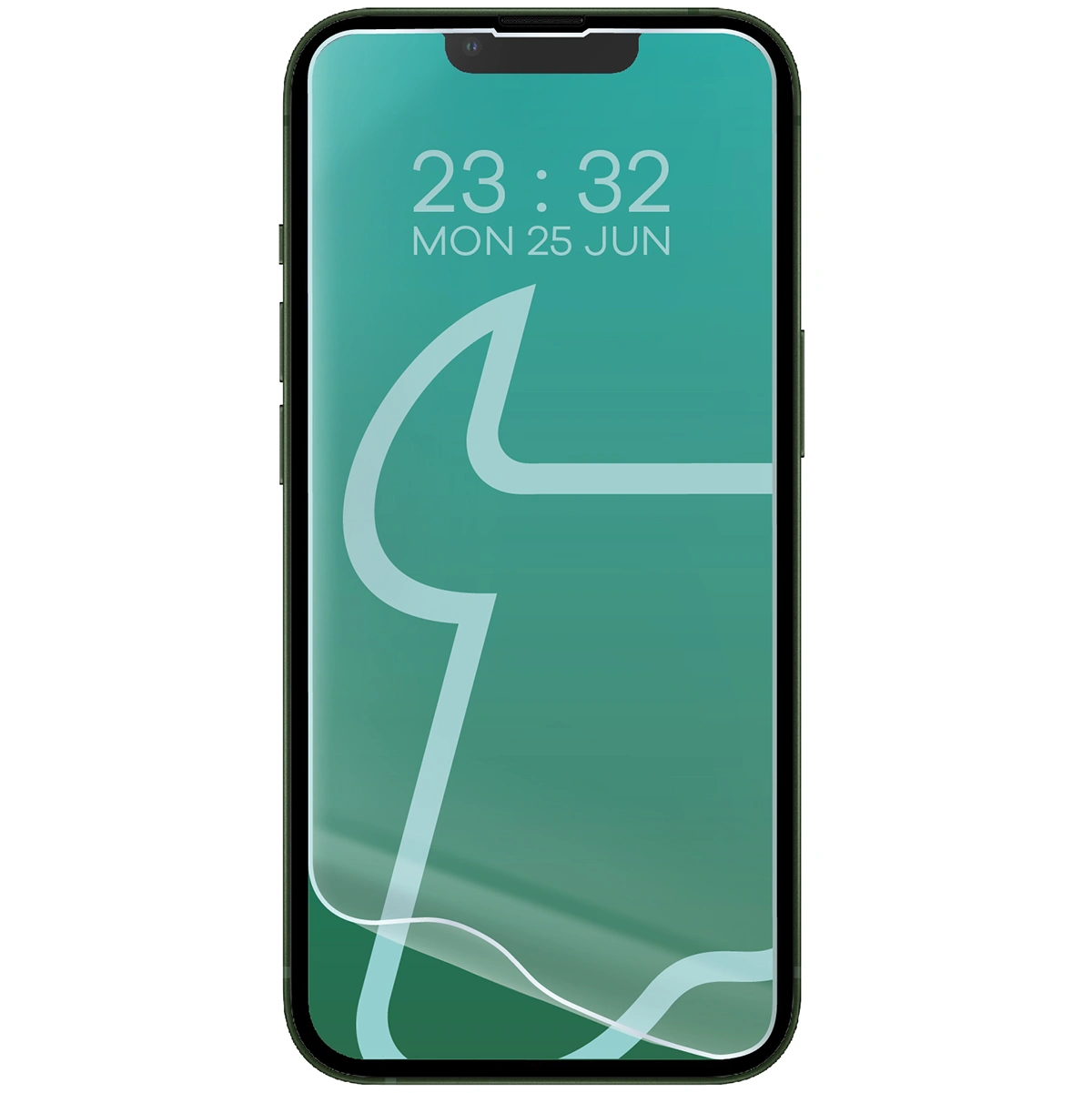 Folia hydrożelowa do Apple iPhone 13 Mini obok telefonu