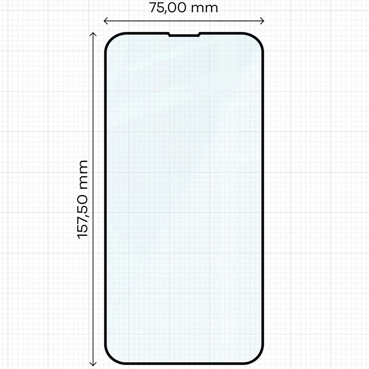 Wymiary szkła Bizon Glass Edge Duo do Apple iPhone 13 Pro Max