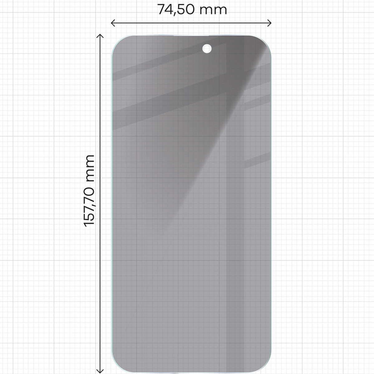 Zdjęcie na miarce szkła Bizon Glass Clear Shadow do Apple iPhone 14 Pro Max