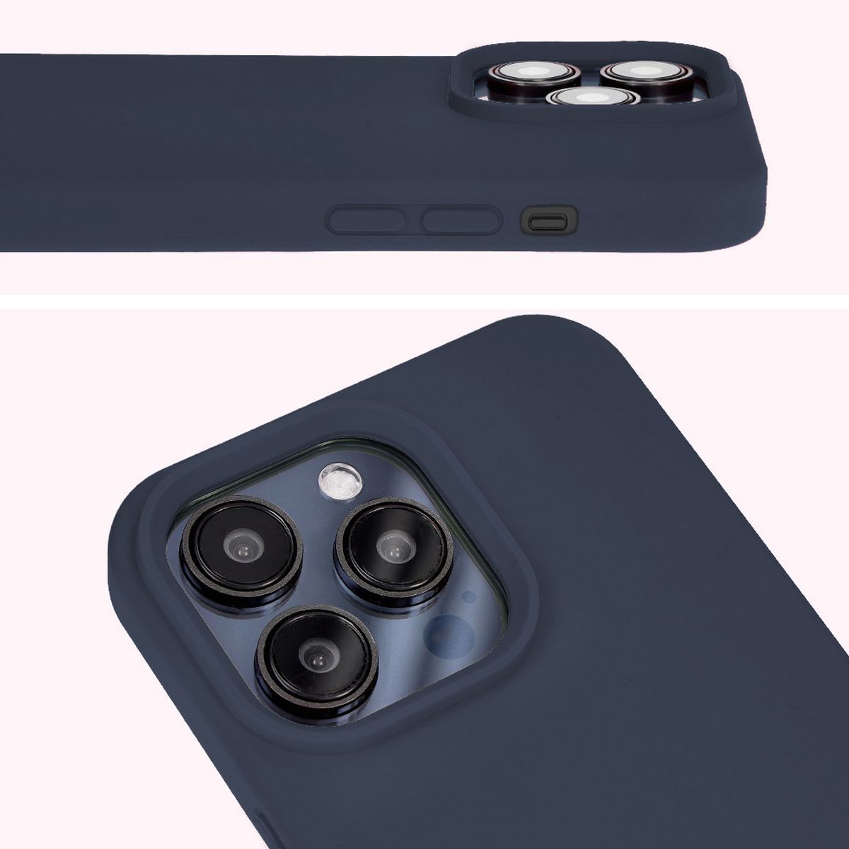 Prim-plan pe decupajul pentru lentile în husa Bizon Soft Case