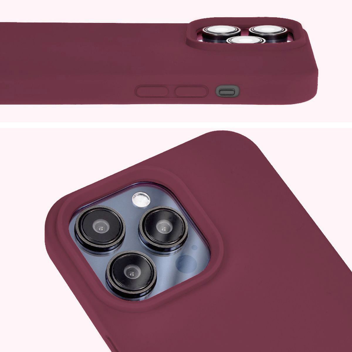 Prim-plan pe decupajul pentru lentile în husa Bizon Soft Case