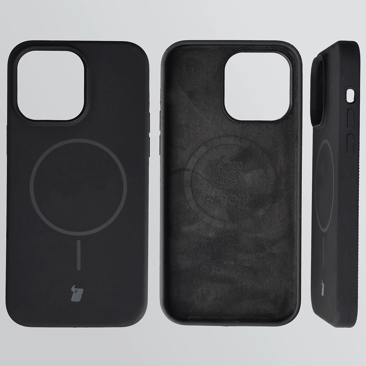 Konstrukcja etui Bizon Soft Case Magnetic: silikon, mikrofibra i zintegrowane osłony do Apple iPhone 14 Pro Max