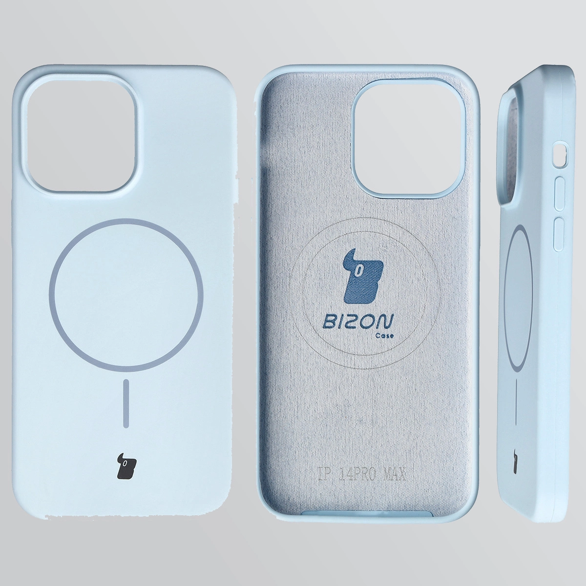 Konstrukcja etui Bizon Soft Case Magnetic: silikon, mikrofibra i zintegrowane osłony do Apple iPhone 14 Pro Max
