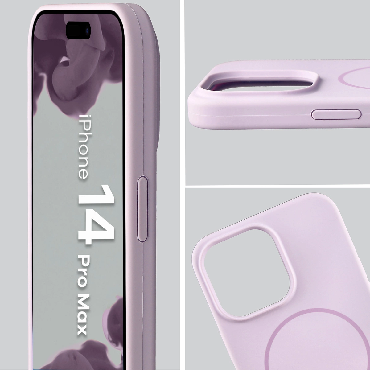 Zbliżenie na wycięcie na obiektywy w etui Bizon Soft Case do Apple iPhone 14 Pro Max