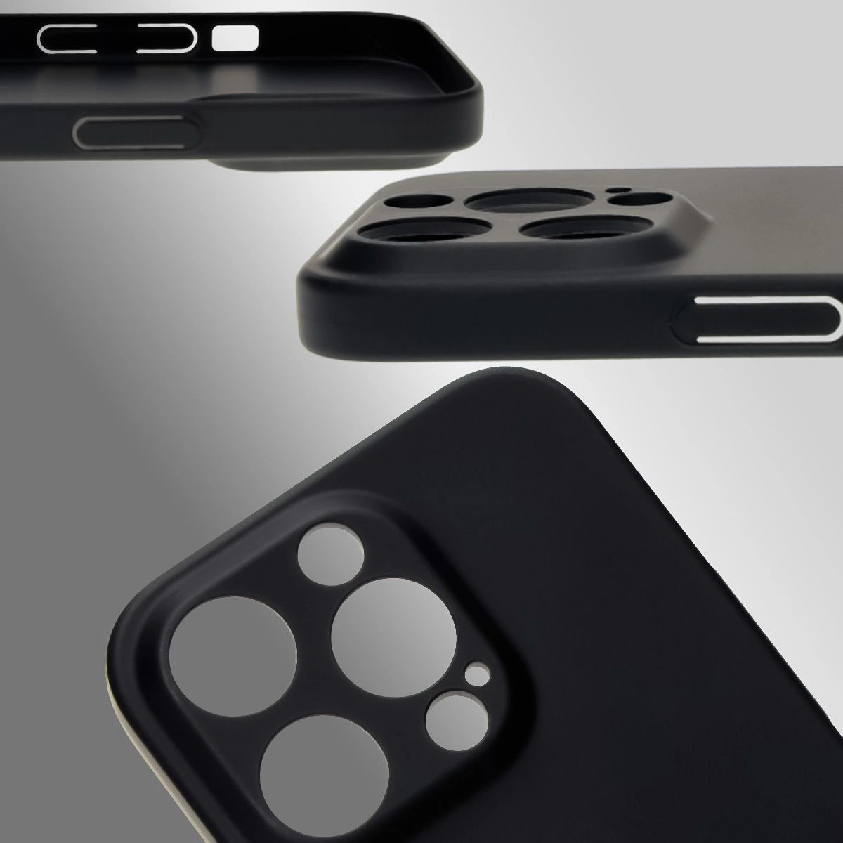 Dedikált kivágások és emelt szélek a kamera és a kijelző körül a Bizon Case Łupka tokban az Apple iPhone 14 Pro-hoz
