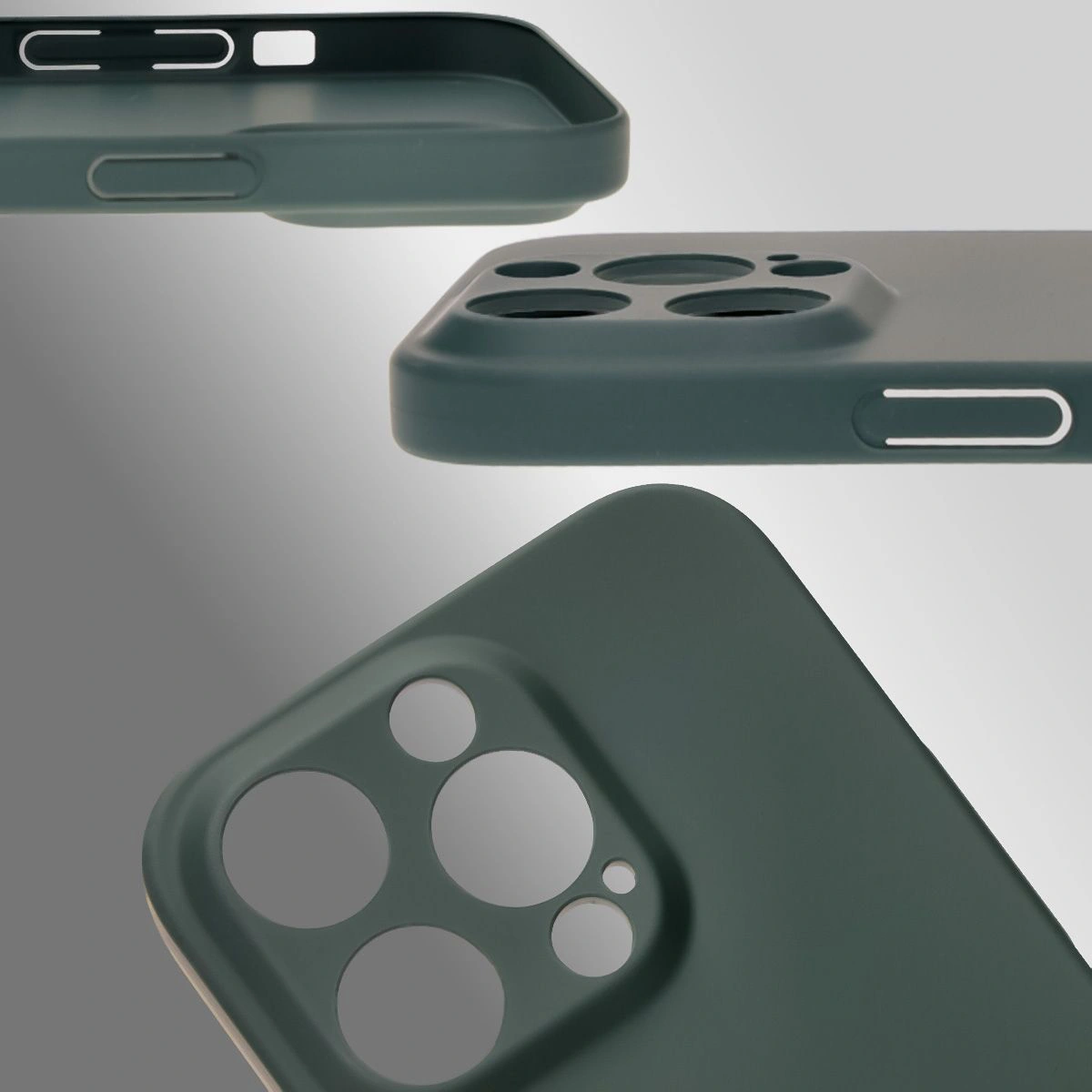 Decupaje dedicate și margini ridicate pentru cameră și ecran în etui-ul Bizon Case Łupka pentru Apple iPhone 14 Pro