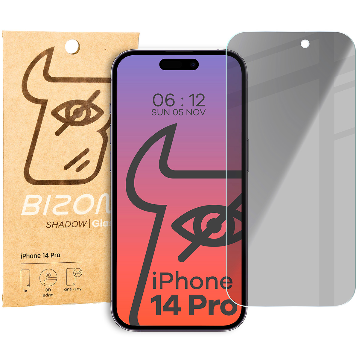 Szkło prywatyzujące Bizon Glass Clear Shadow do Apple iPhone 14 Pro
