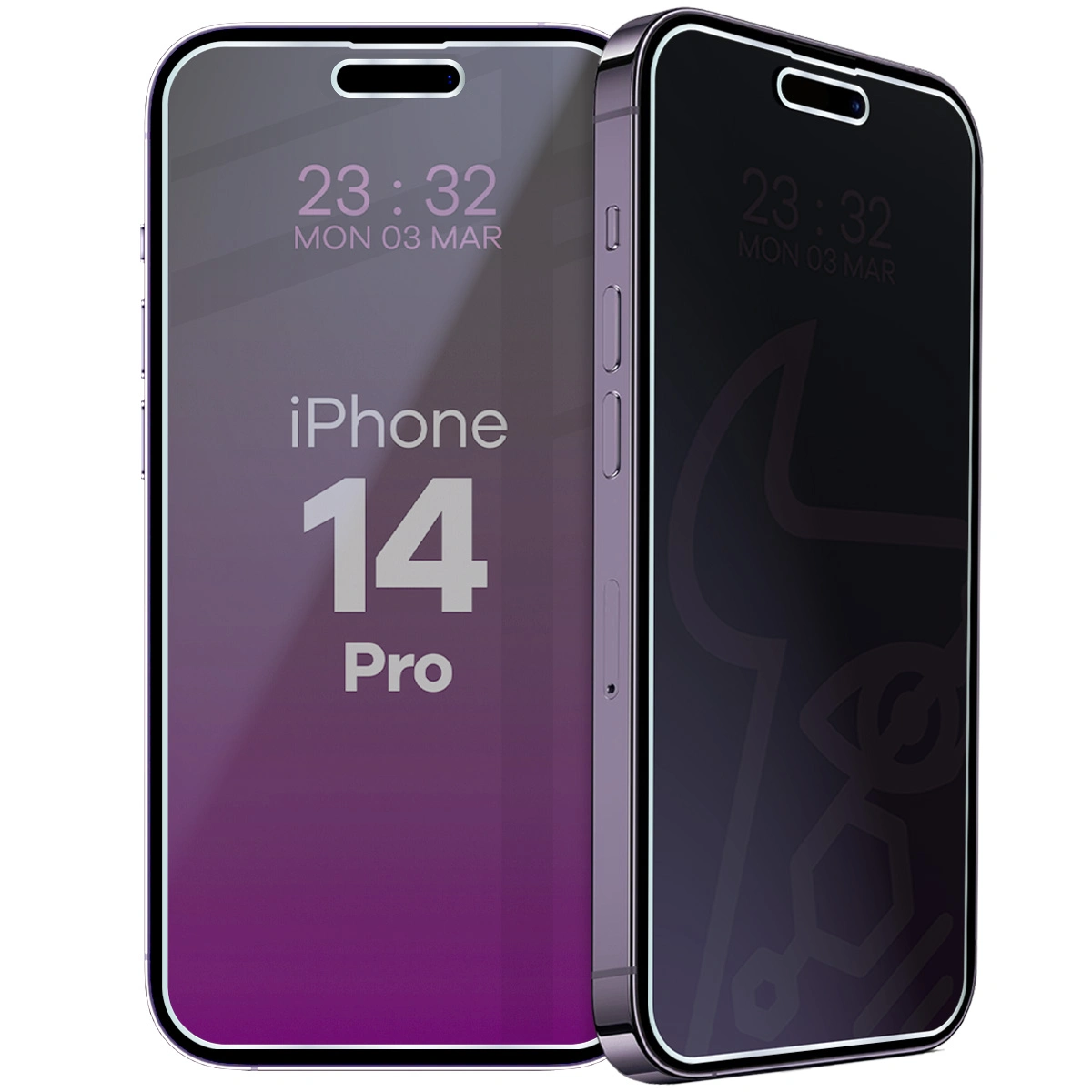 Szkło hybrydowe prywatyzujące Bizon Glass Mule Shadow do iPhone 14 Pro