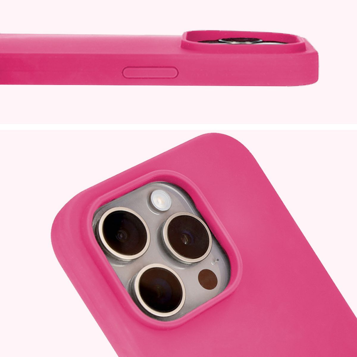 Prim-plan al decupajului pentru lentile în husa Bizon Soft Case
