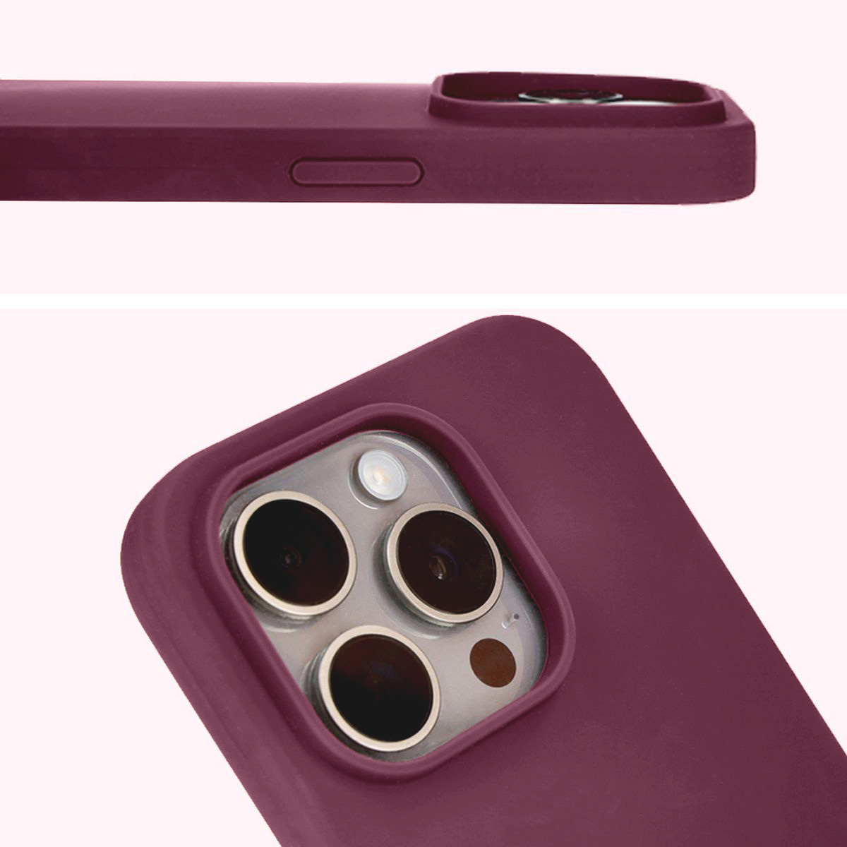 Prim-plan al decupajului pentru obiective în carcasa Bizon Soft Case