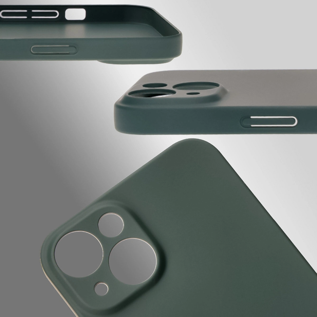 Dedizierte Ausschnitte und erhöhte Kanten der Kamera und des Bildschirms im Bizon Case Łupka für das Apple iPhone 14