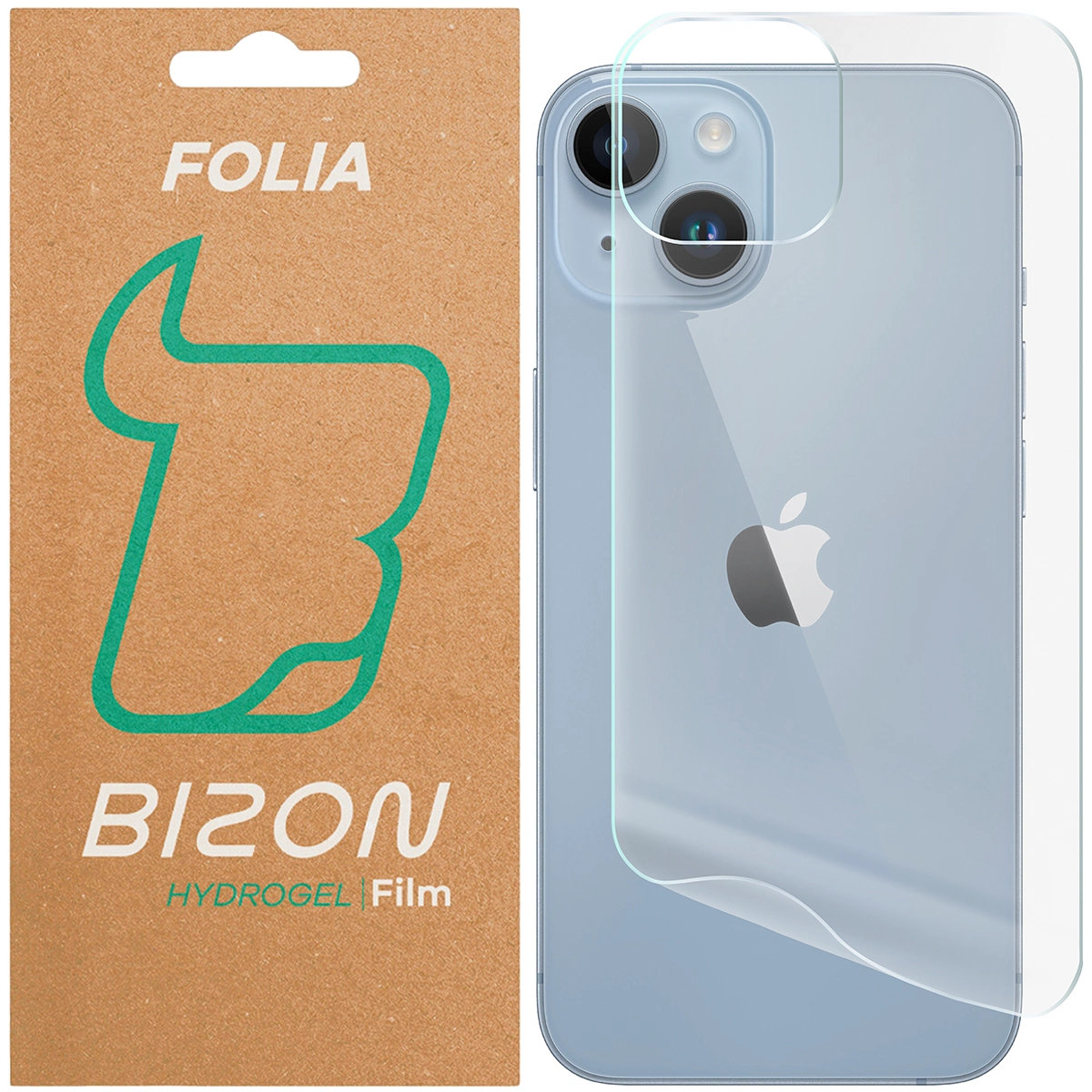 Pudełko i folia hydrożelowa na tył telefonu Bizon Glass Hydrogel Back do Apple iPhone 14
