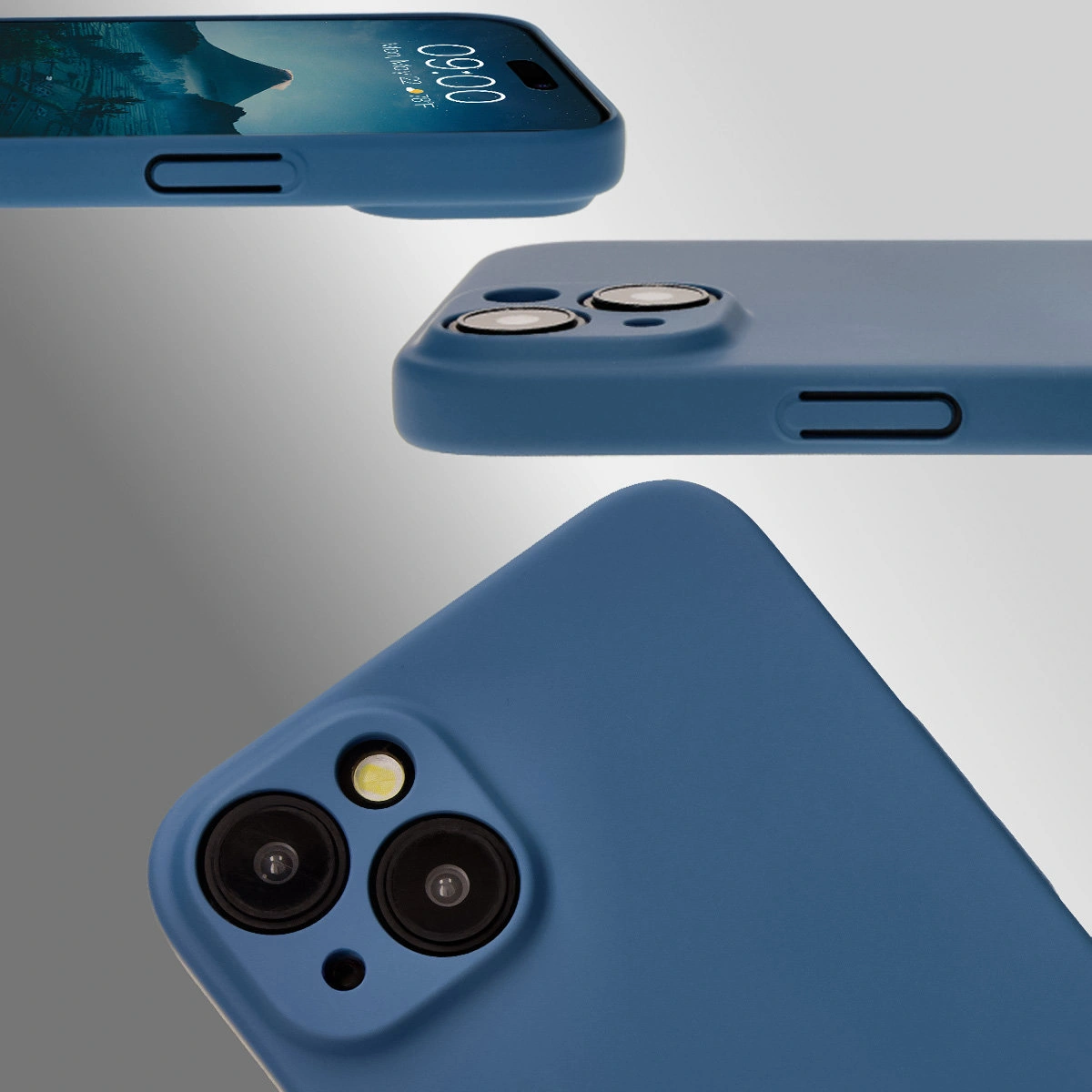 Decupaje dedicate și margini ridicate pentru cameră și ecran în etui Bizon Case Łupka pentru Apple iPhone 15 Plus