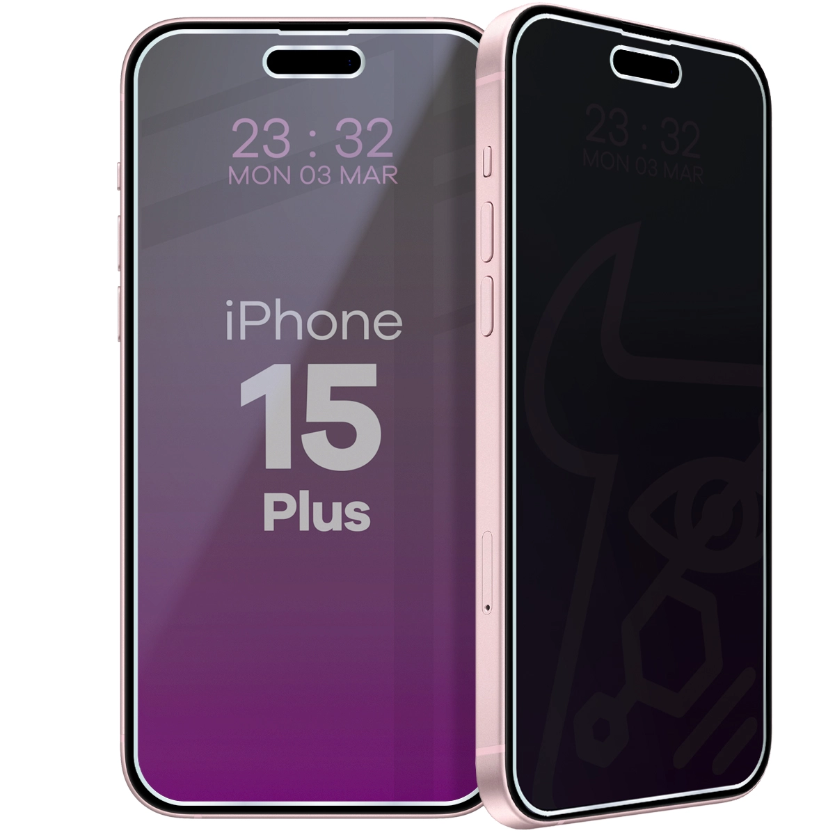 Szkło hybrydowe prywatyzujące Bizon Glass Mule Shadow do Apple iPhone 15 Plus