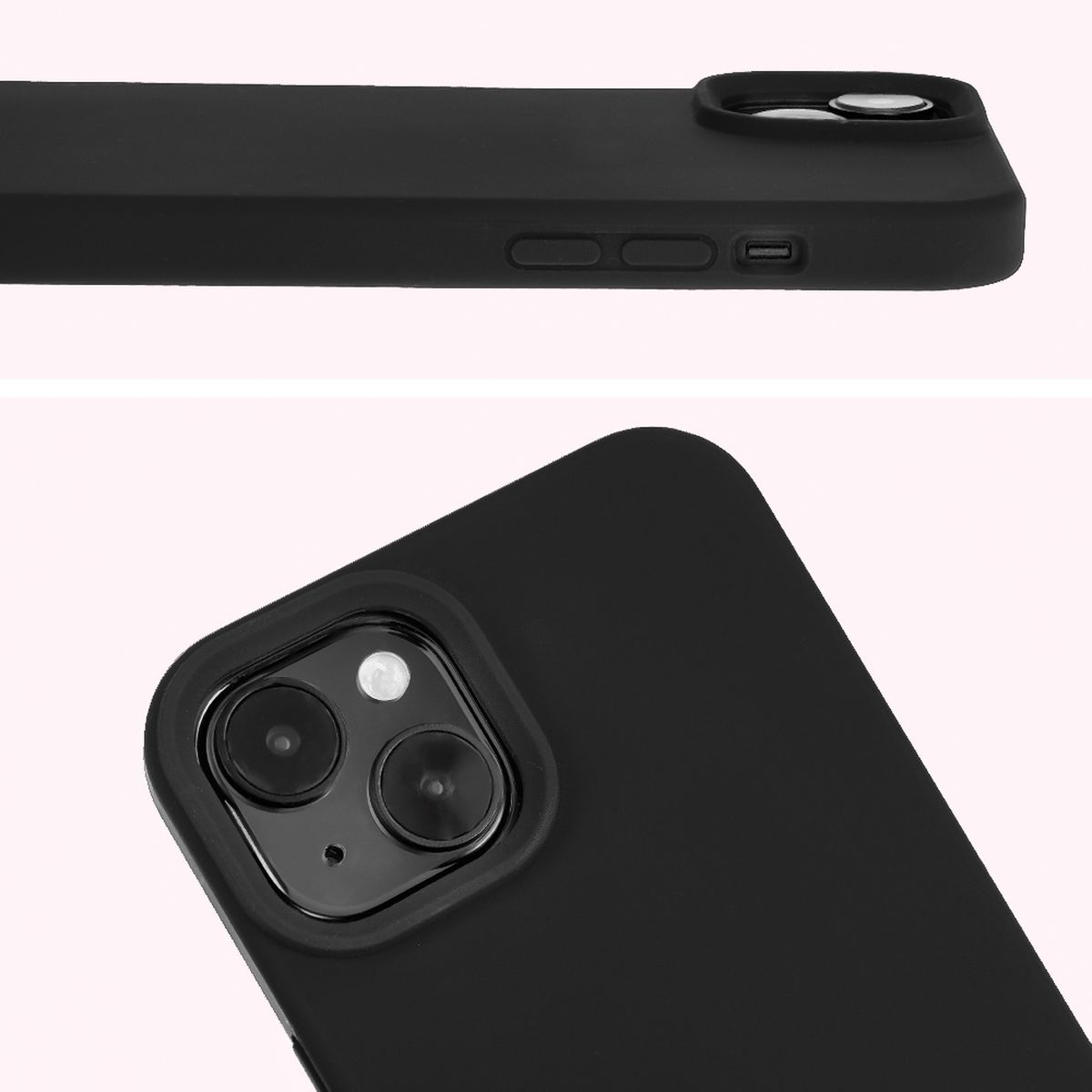 Prim-plan al decupajului pentru lentile în husa Bizon Soft Case
