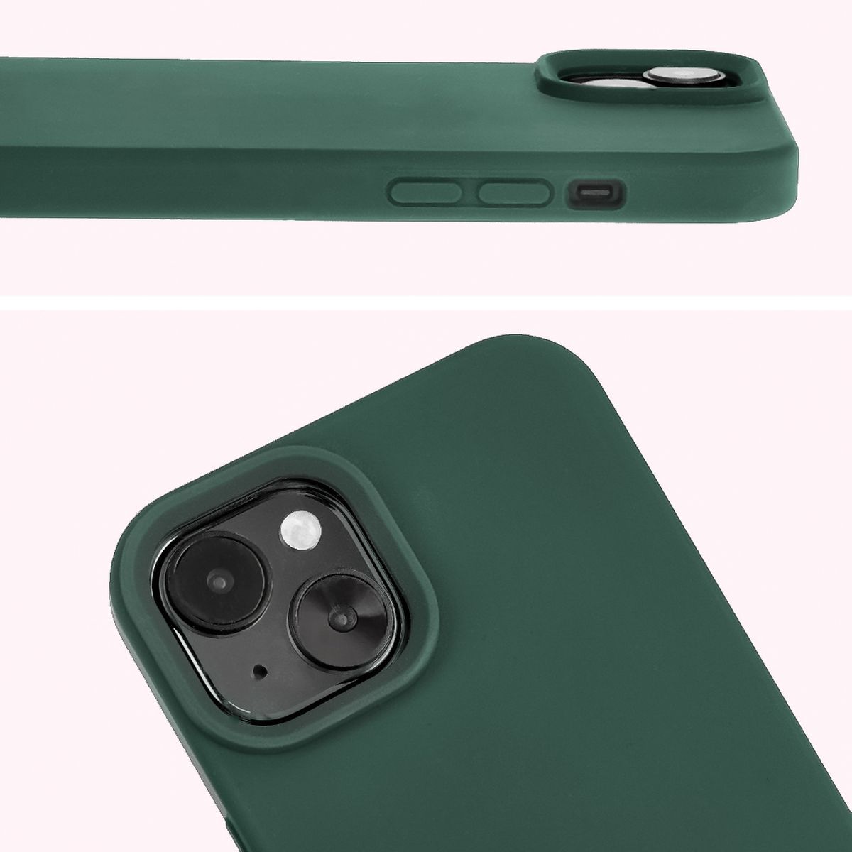 Prim-plan pe decupajul pentru obiective în husa Bizon Soft Case