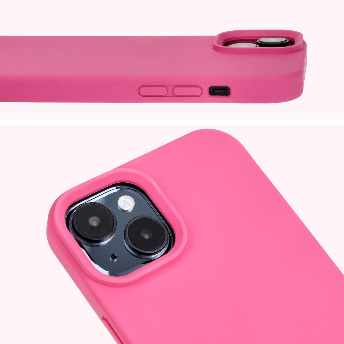 Prim-plan pe decupajul pentru obiective în husa Bizon Soft Case