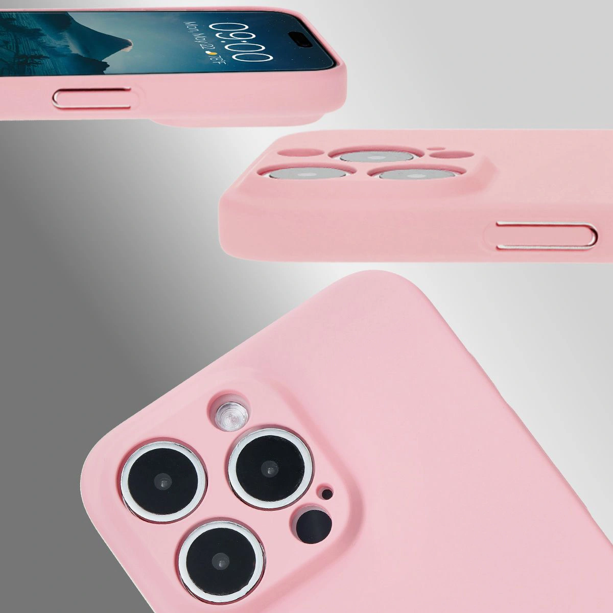 Decupaje dedicate și margini ridicate pentru cameră și ecran în etui Bizon Case Łupka pentru Apple iPhone 15 Pro Max