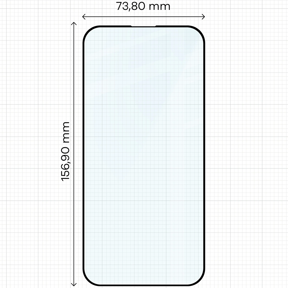 Wymiary szkła Bizon Glass Edge Duo do Apple iPhone 15 Pro Max