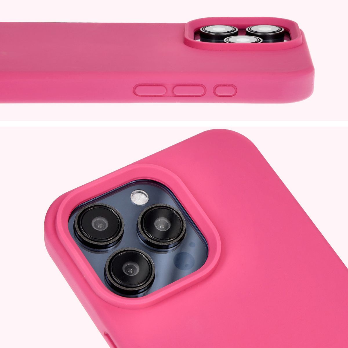 Prim-plan al decupajului pentru obiective în husa Bizon Soft Case