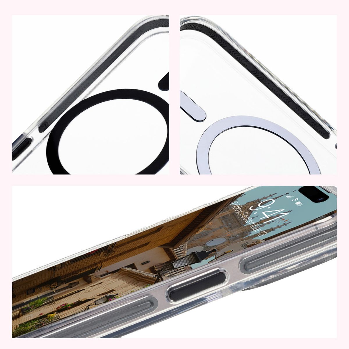 Funkcja amortyzacji wstrząsów i podwyższone ranty ekranu w etui Bizon Case Marco