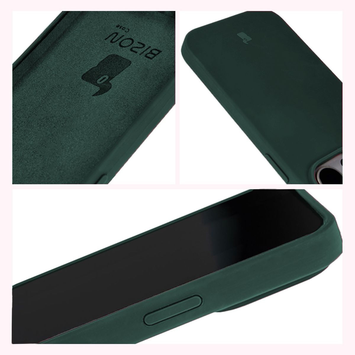 Konstruktion der Bizon Soft Case Hülle: integrierte Abdeckungen, erhöhte Ränder und Mikrofaserpolsterung