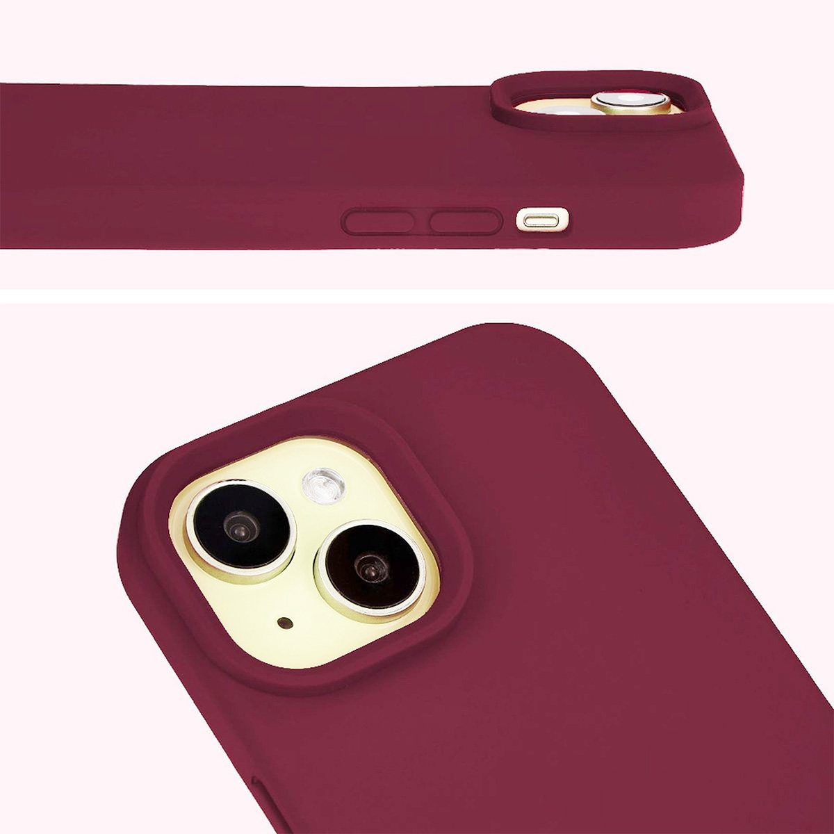 Prim-plan pe decupajul pentru lentile din husa Bizon Soft Case