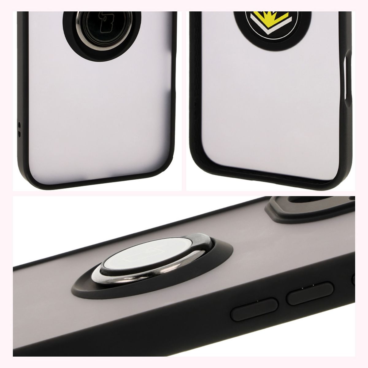 Proprietăți Bizon Case Hybrid Ring: ramă antiderapantă și design mat