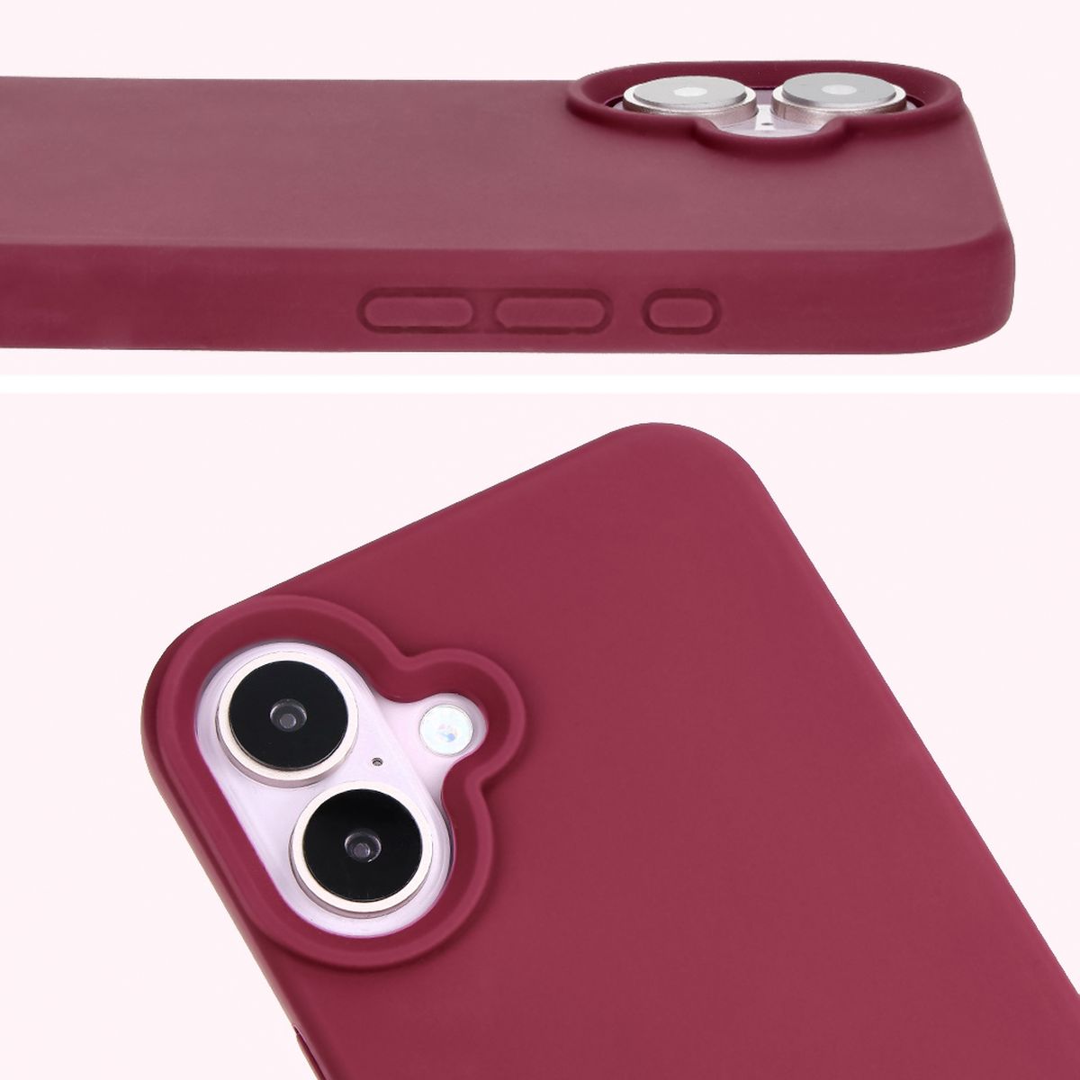 Prim-plan al decupajului pentru lentile în husa Bizon Soft Case