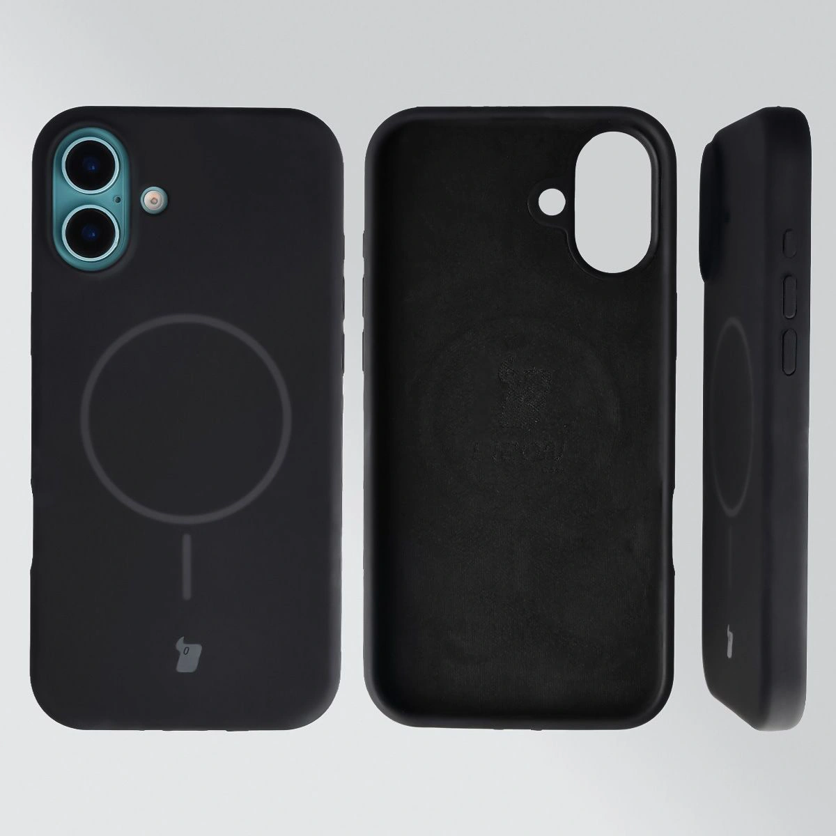 Konstrukcja etui Bizon Soft Case Magnetic: silikon, mikrofibra i zintegrowane osłony do Apple iPhone 16 Plus