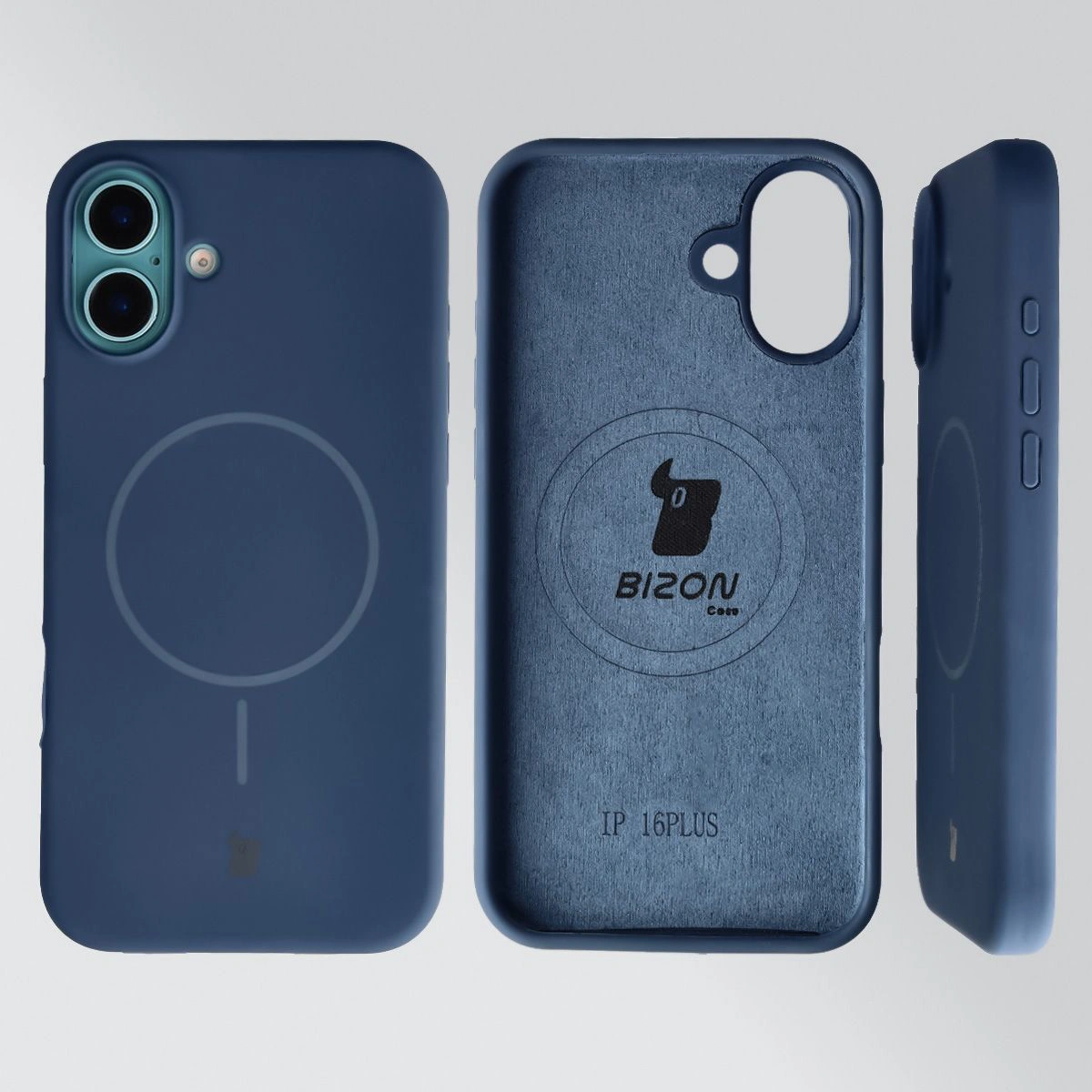 Konstrukcja etui Bizon Soft Case Magnetic: silikon, mikrofibra i zintegrowane osłony do Apple iPhone 16 Plus