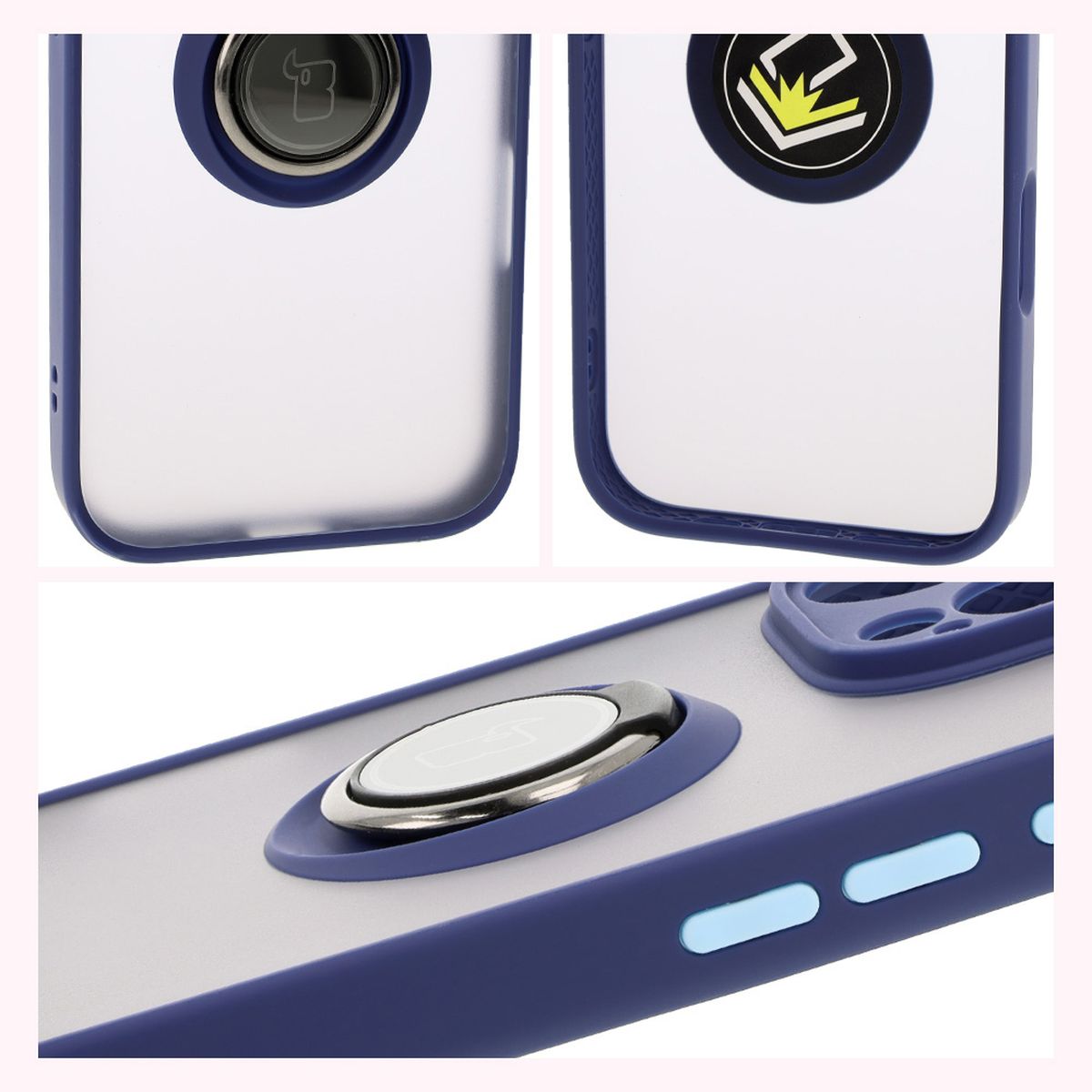 Proprietăți Bizon Case Hybrid Ring: ramă anti-derapantă și design mat
