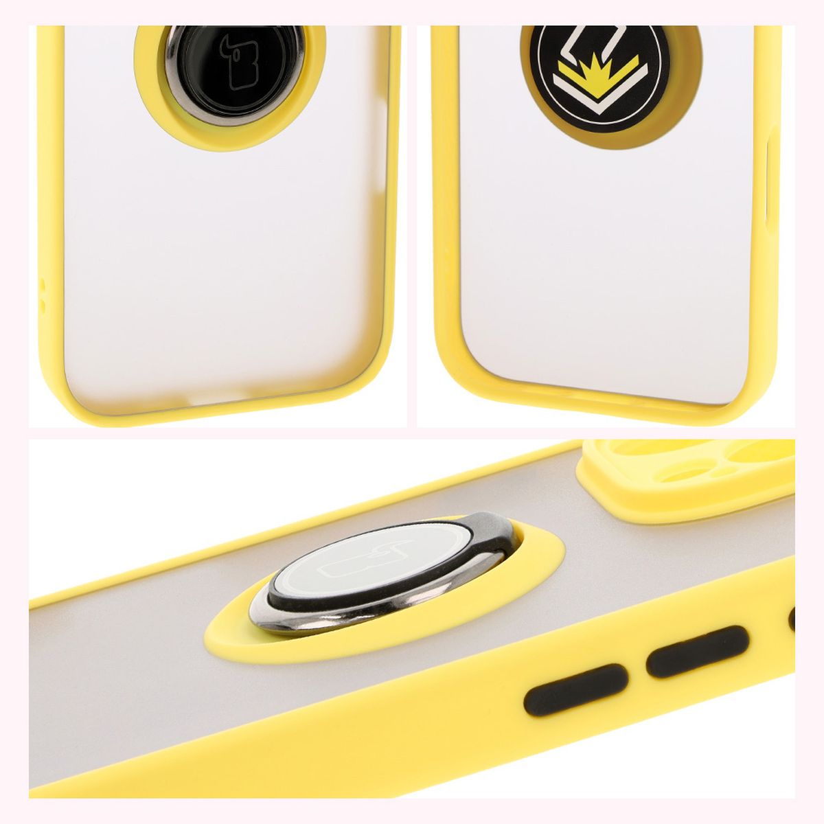 Proprietăți Bizon Case Hybrid Ring: ramă antiderapantă și design mat