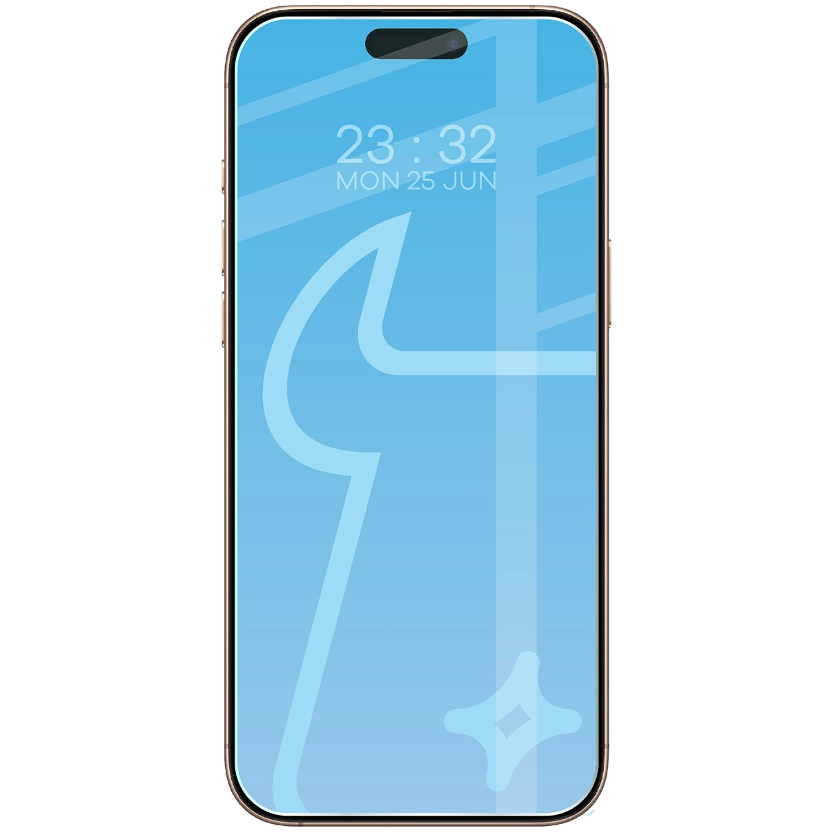 Szkło Bizon Glass Clear 2 nałożone na ekran telefonu