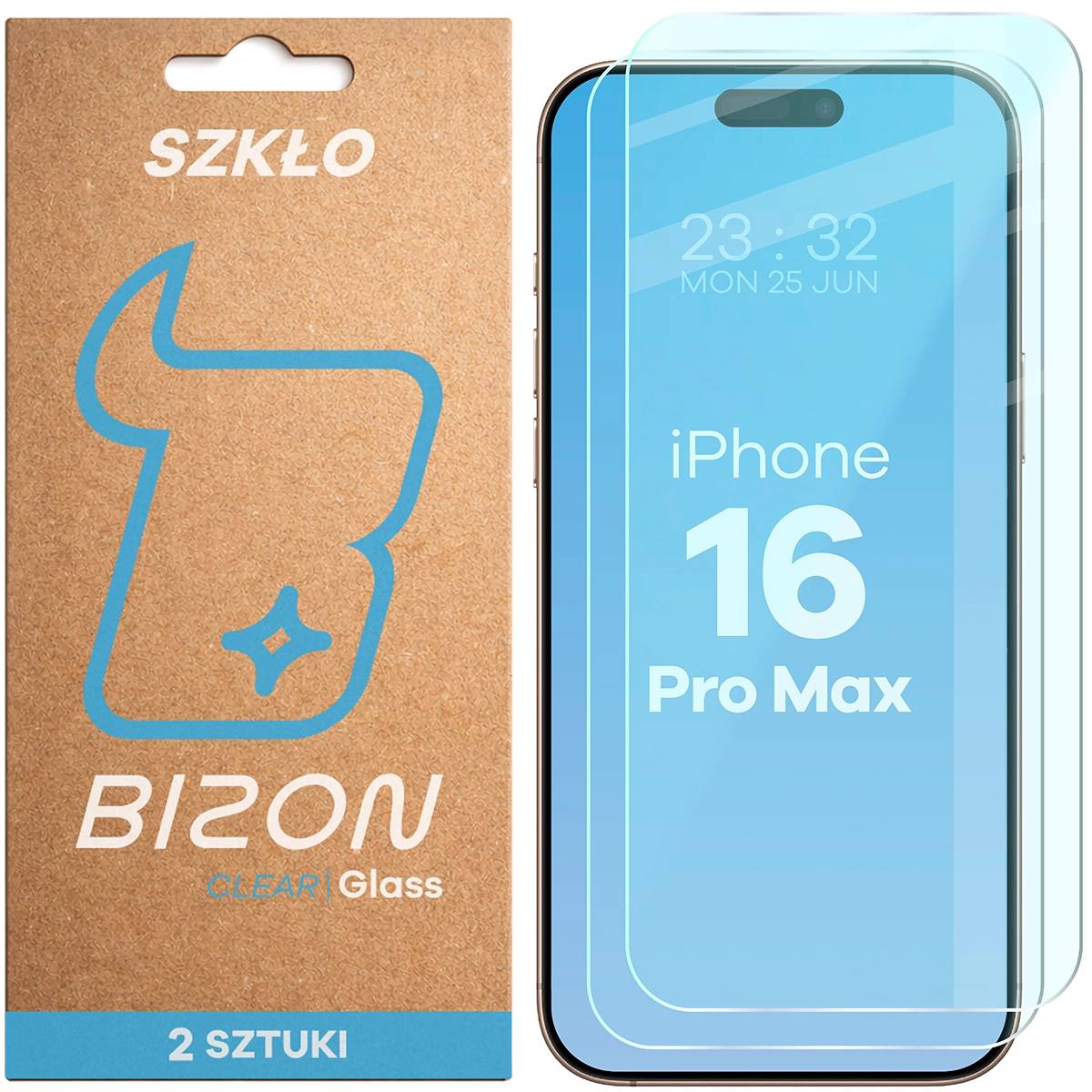 Szkło hartowane Bizon Glass Clear Duo do Apple iPhone 16 Pro Max