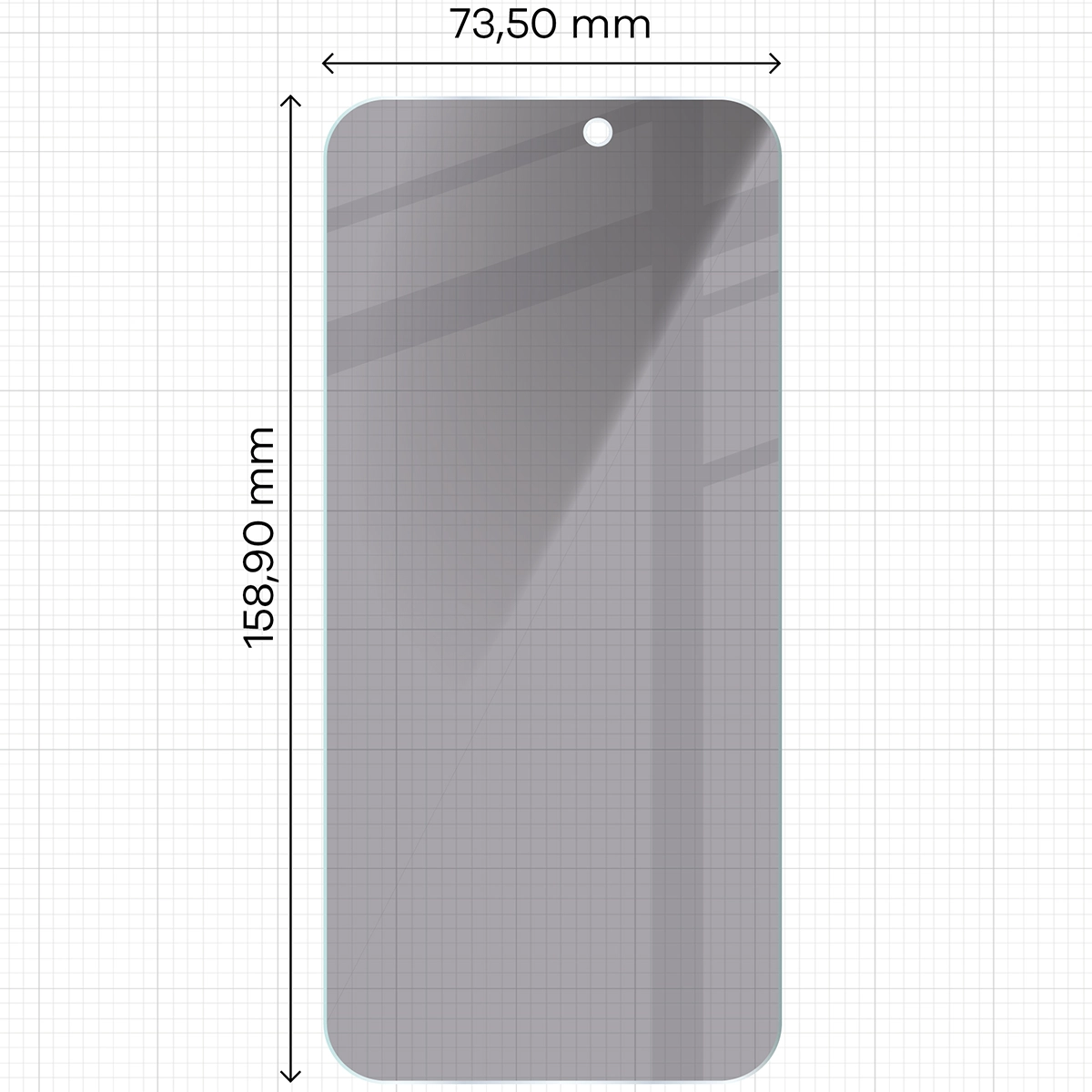 Zdjęcie na miarce szkła Bizon Glass Clear Shadow do iPhone 16 Pro Max