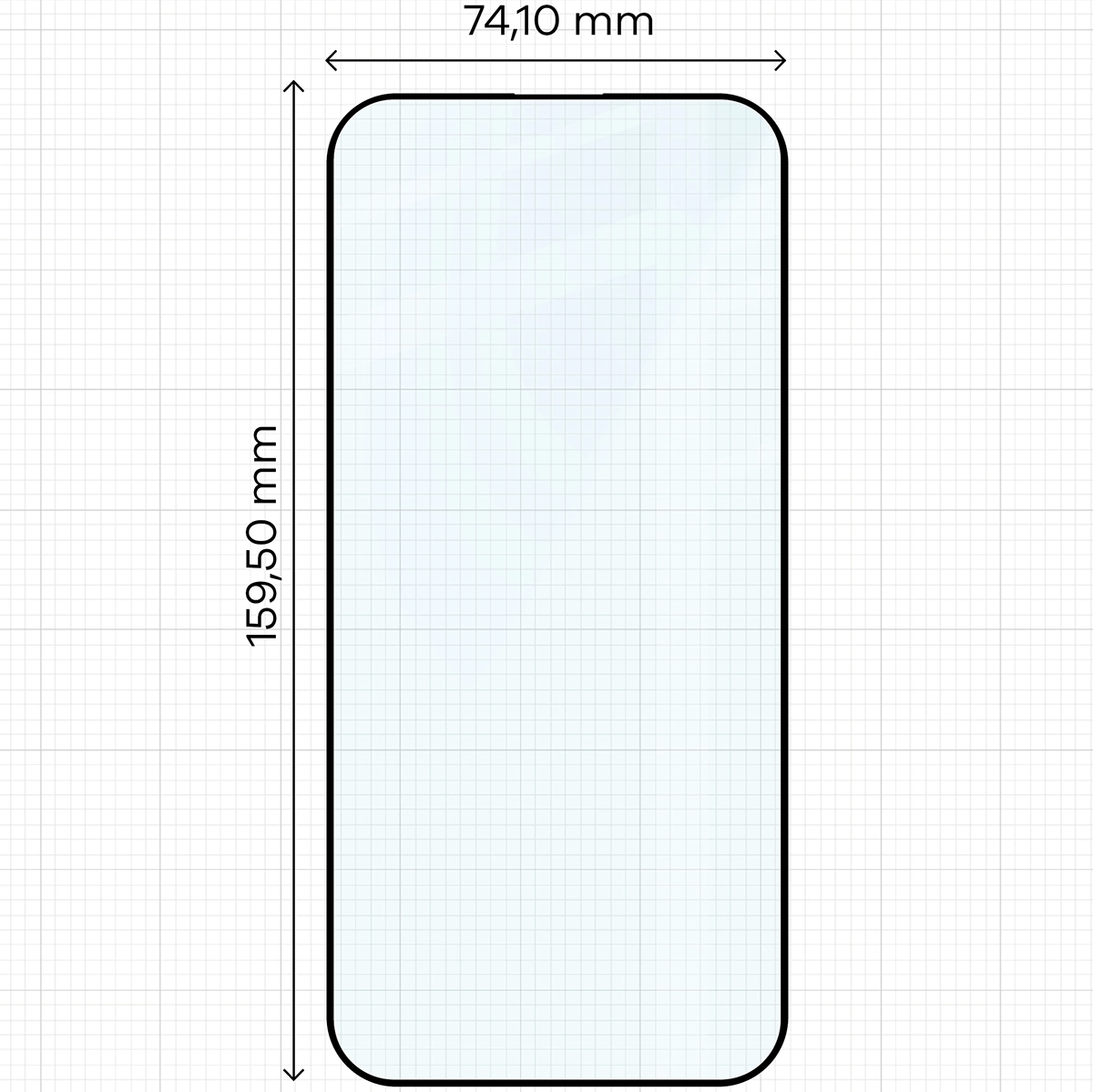 Wymiary szkła Bizon Glass Edge Duo do Apple iPhone 16 Pro Max