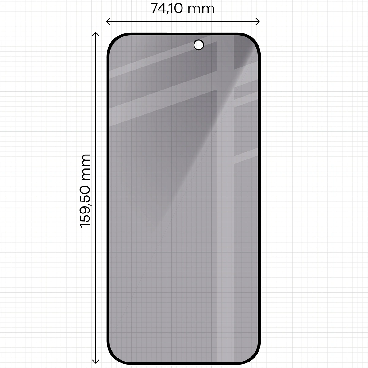 Zdjęcie na miarce szkła Bizon Glass Edge Shadow Duo do Apple iPhone 16 Pro Max