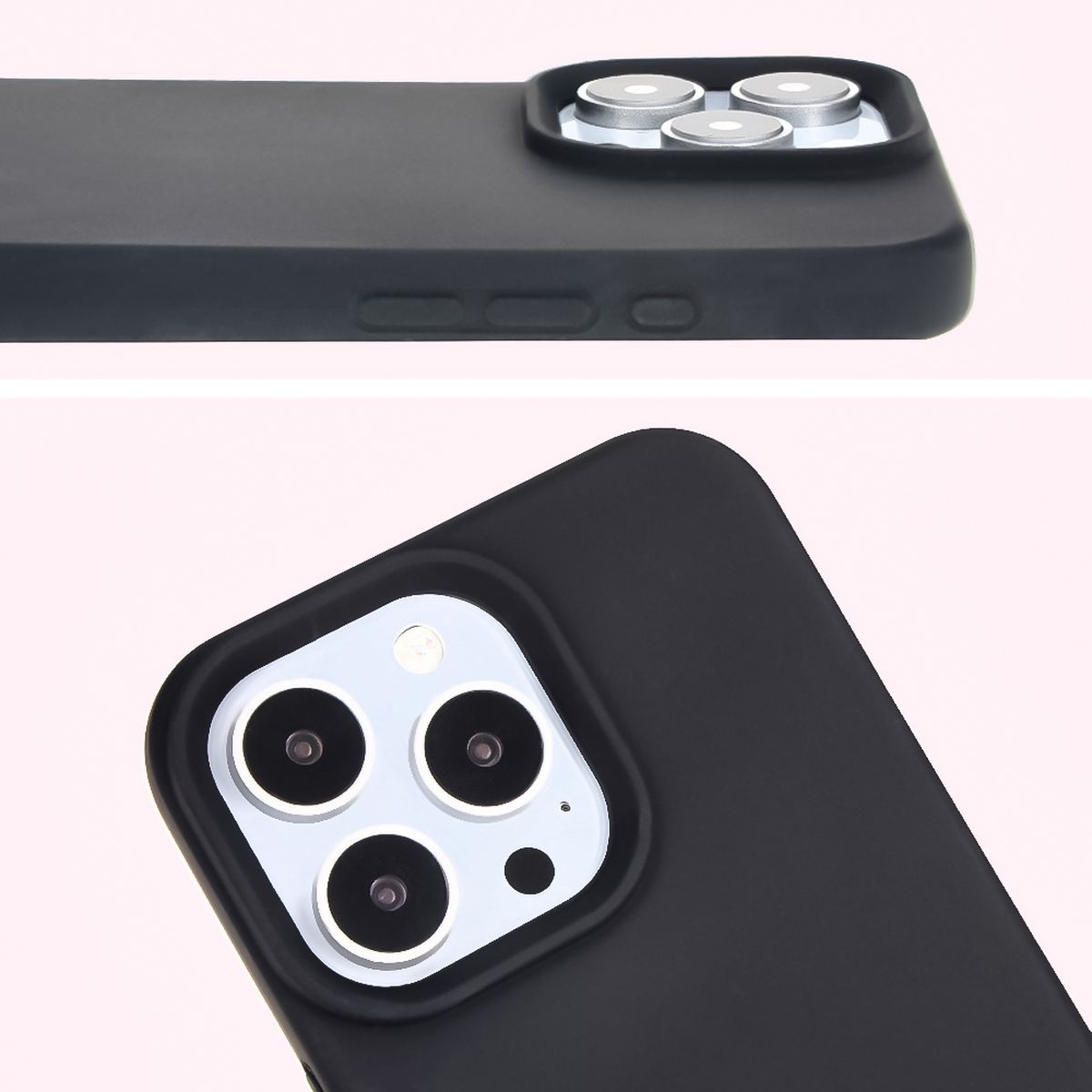 Prim-plan pe decupajul pentru lentile în husa Bizon Soft Case