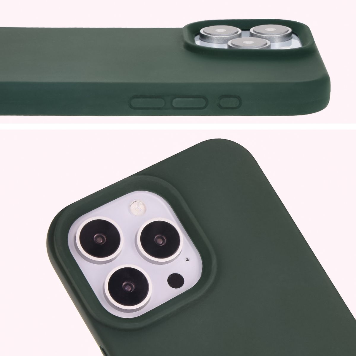 Prim-plan pe decupajul pentru lentile în husa Bizon Soft Case