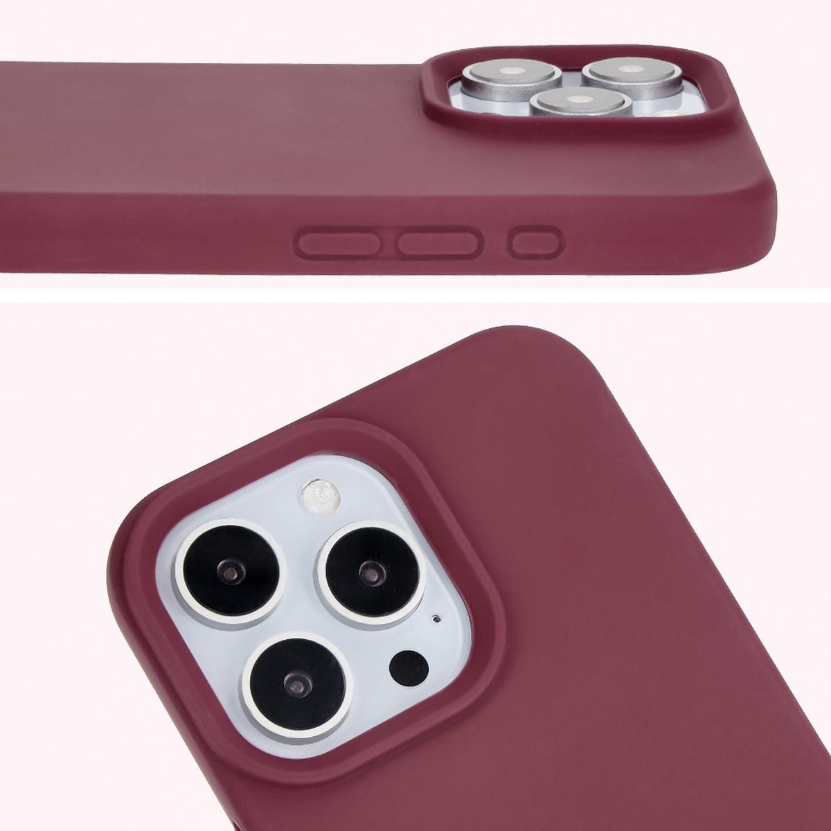 Prim-plan pe decuparea pentru lentile în carcasa Bizon Soft Case