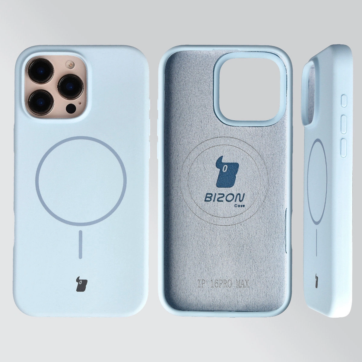 Konstrukcja etui Bizon Soft Case Magnetic: silikon, mikrofibra i zintegrowane osłony do Apple iPhone 16 Pro Max