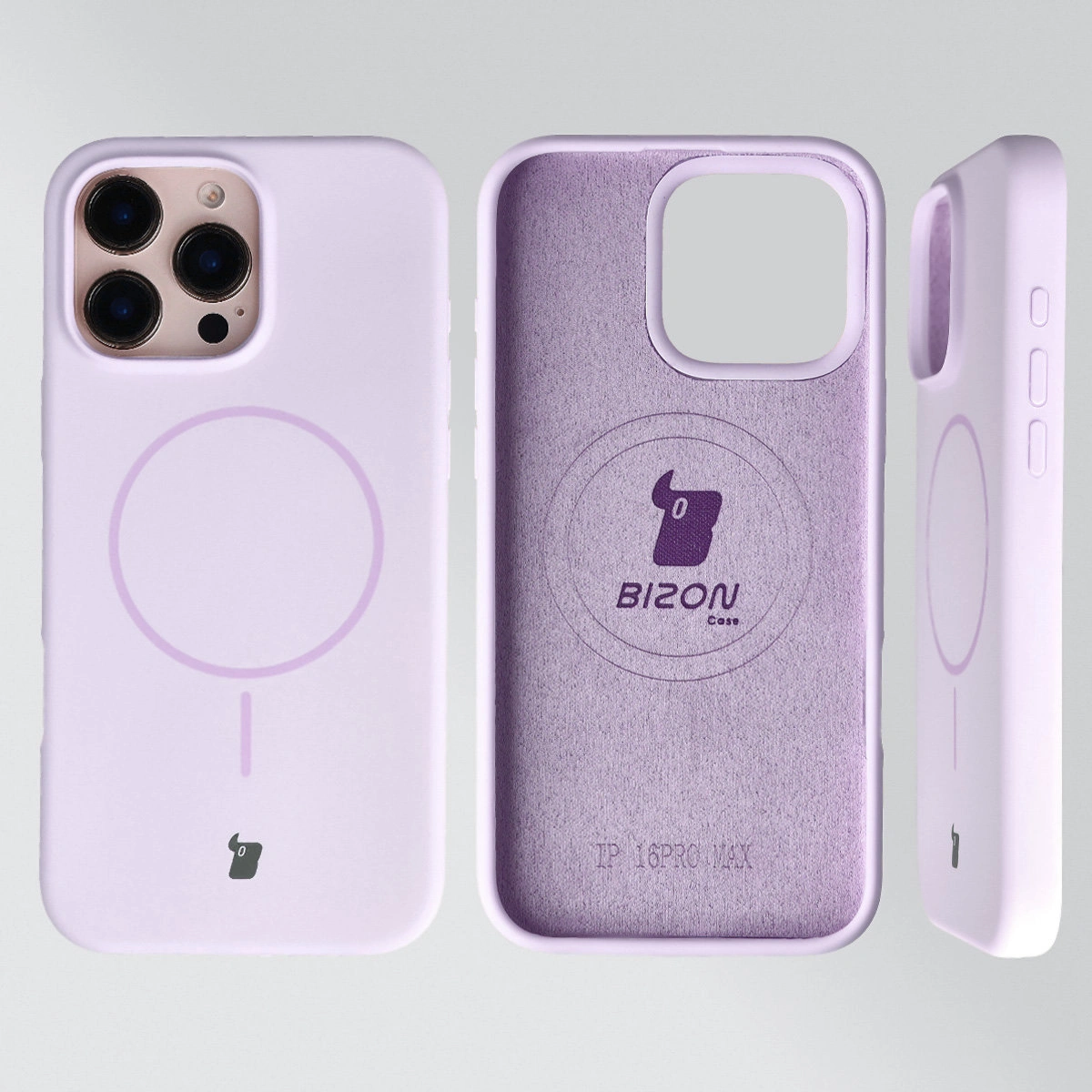Konstrukcja etui Bizon Soft Case Magnetic: silikon, mikrofibra i zintegrowane osłony do Apple iPhone 16 Pro Max