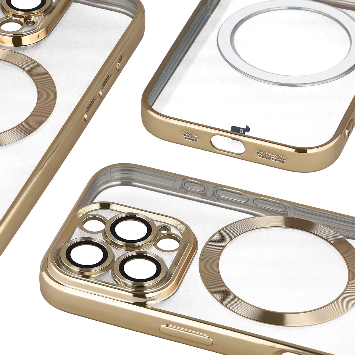 Close-up of the built-in camera protection in Bizon Case GuardO for Apple iPhone 16 Pro