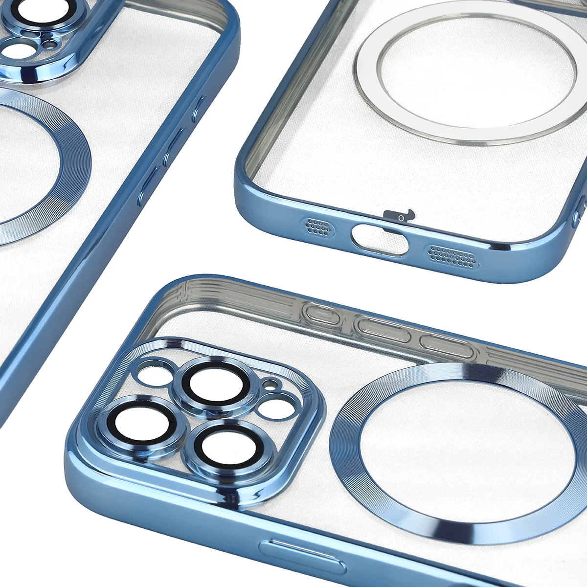 Close-up of the built-in camera protection in Bizon Case GuardO for Apple iPhone 16 Pro
