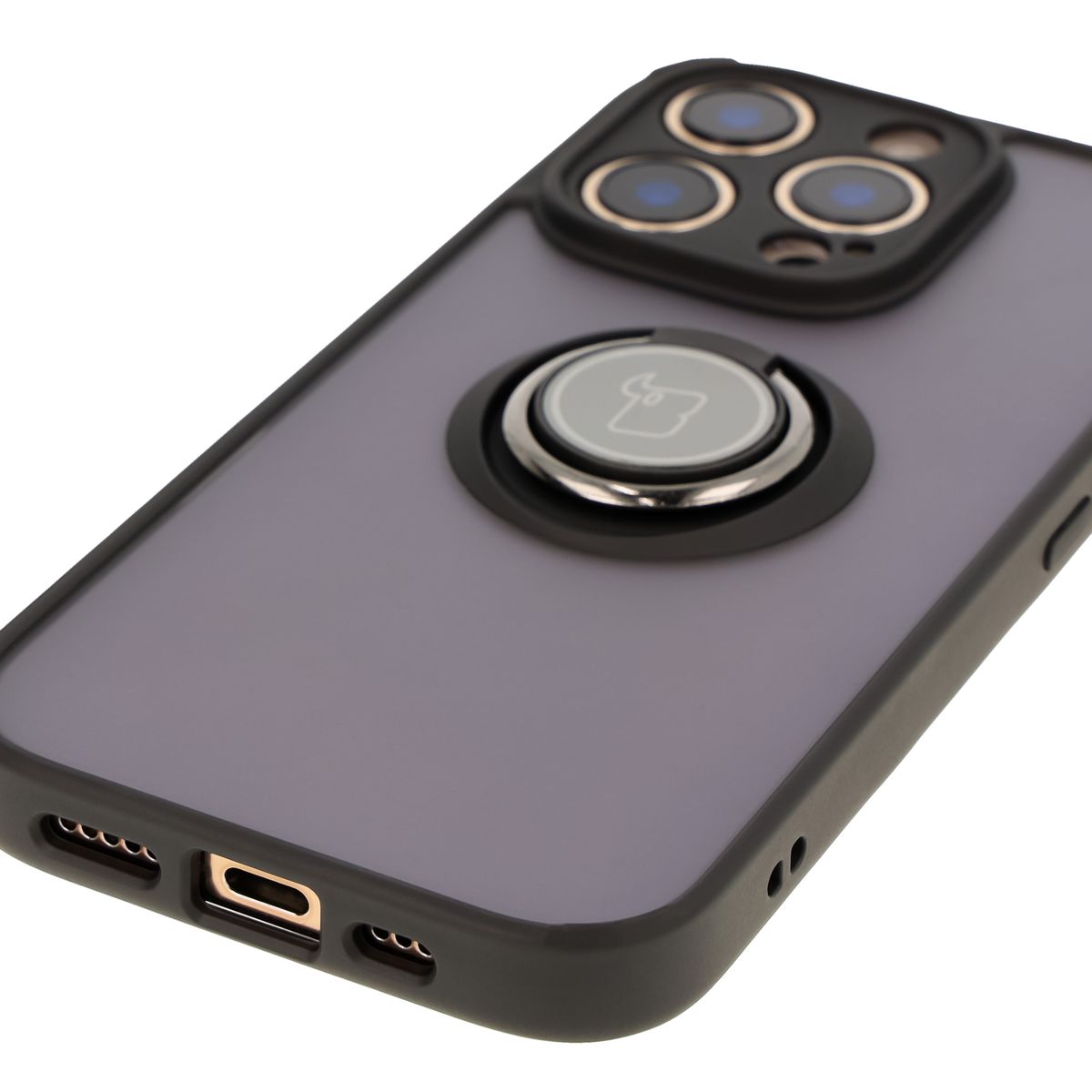 Decupaje precise, capace integrate și decupaj pentru lanț în husa Bizon Case Hybrid Ring