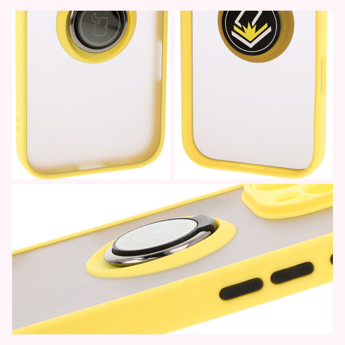 Caracteristici Bizon Case Hybrid Ring: ramă antiderapantă și design mat